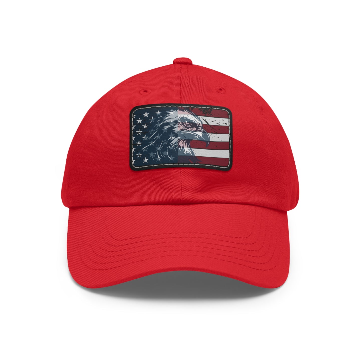BUY NOW Patriotic Faux-Leather Patch Dad Hat