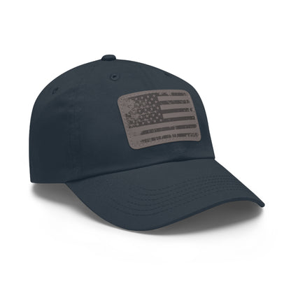 BUY NOW Distressed American Flag Faux-Leather Patch Hat