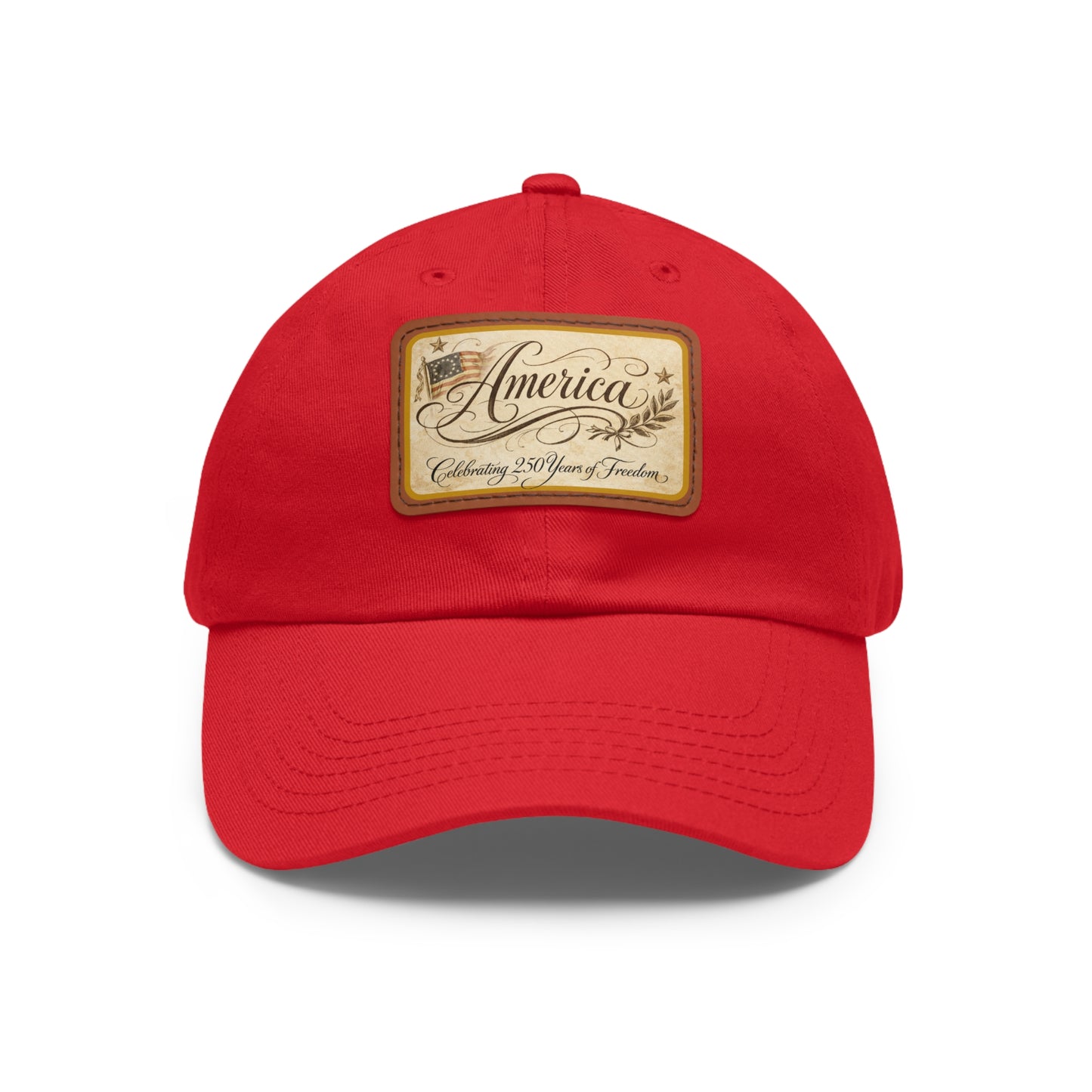 Birth of America Faux-Leather Patch Anniversary Baseball Cap