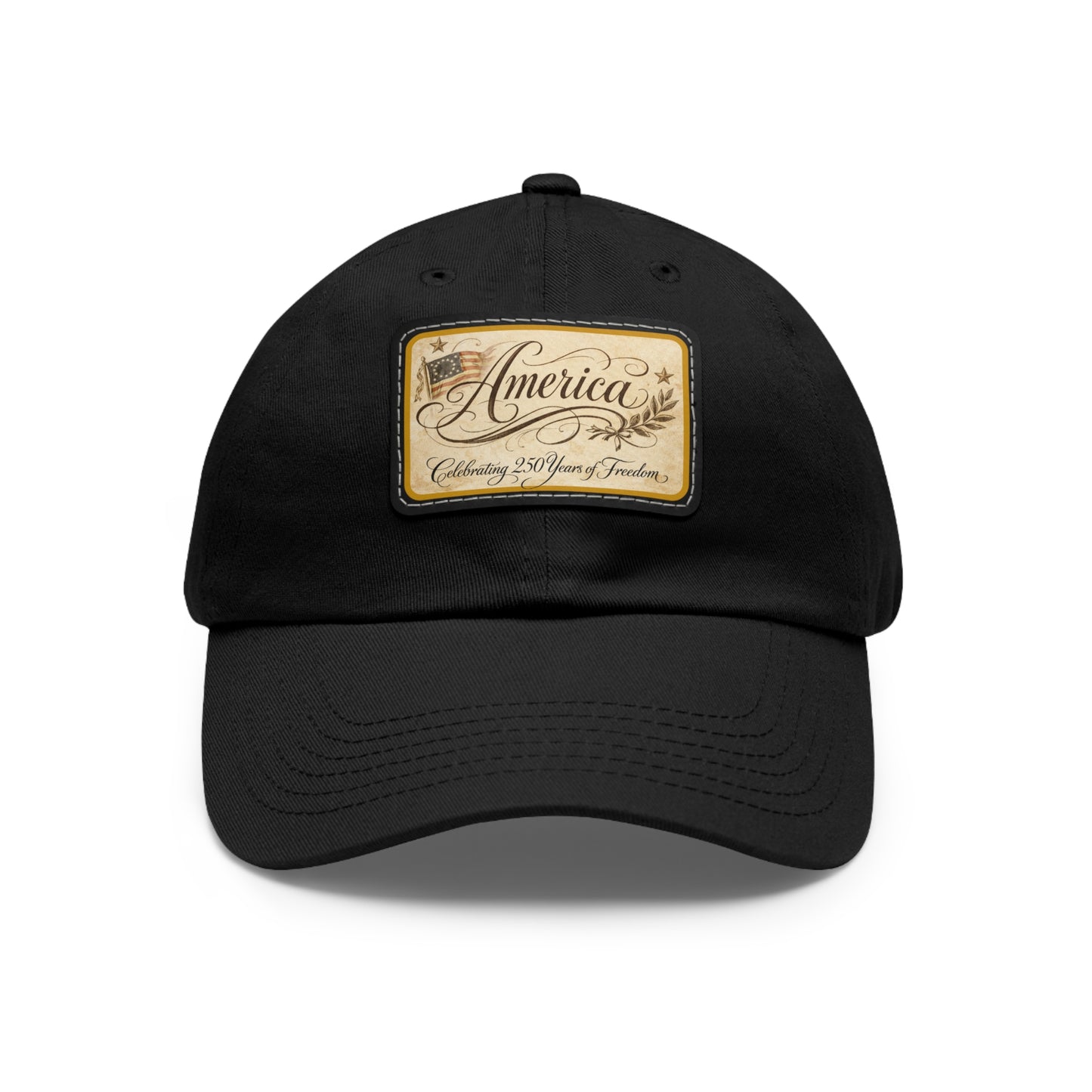 Birth of America Faux-Leather Patch Anniversary Baseball Cap