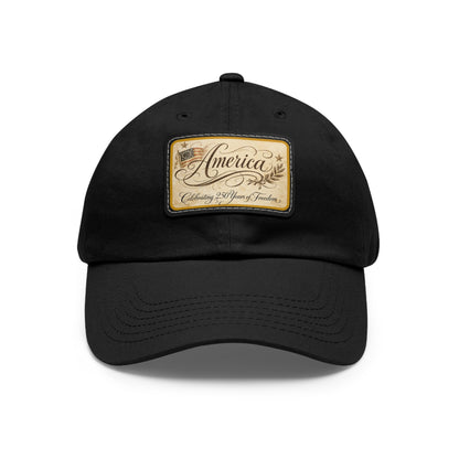Birth of America Faux-Leather Patch Anniversary Baseball Cap