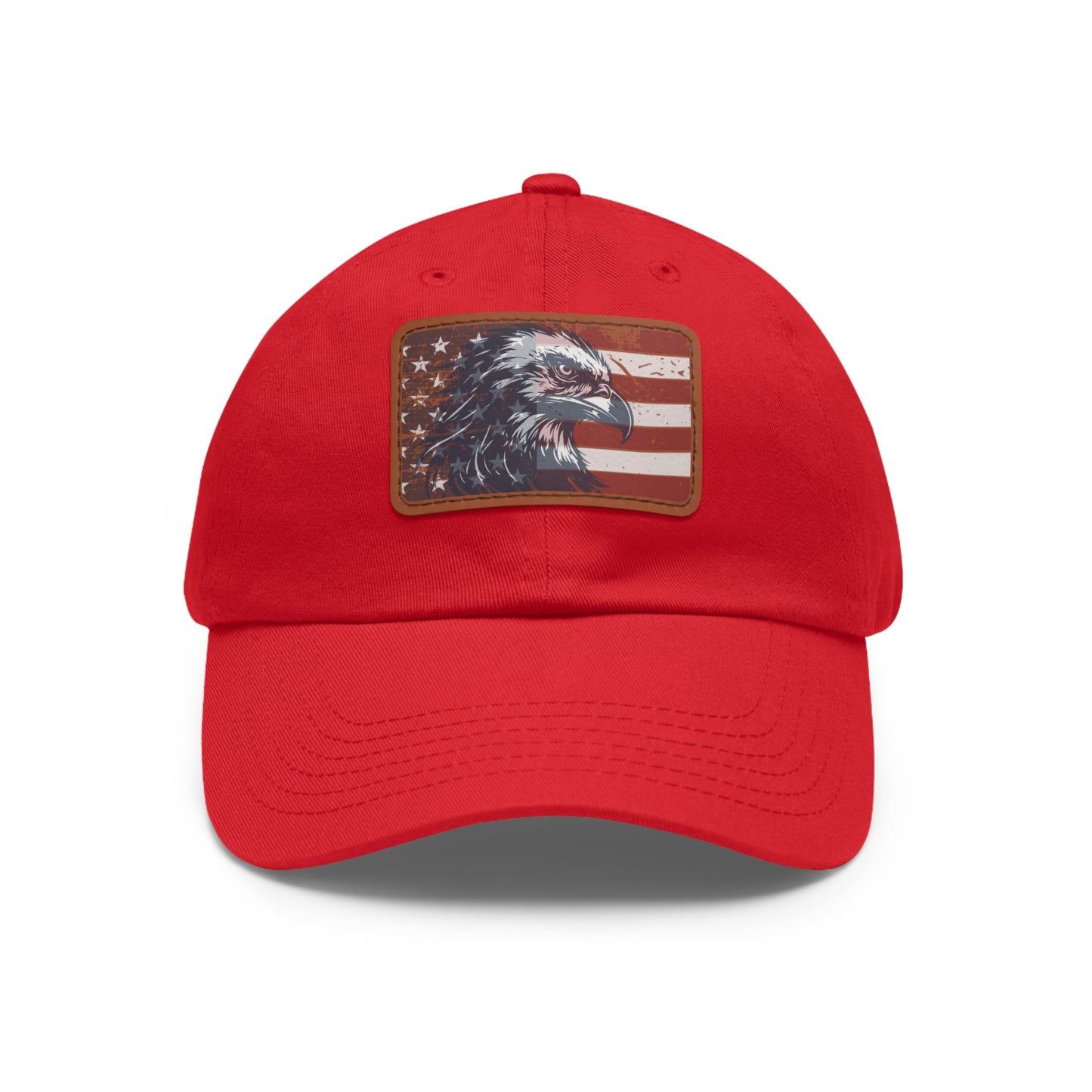 BUY NOW Patriotic Faux-Leather Patch Dad Hat