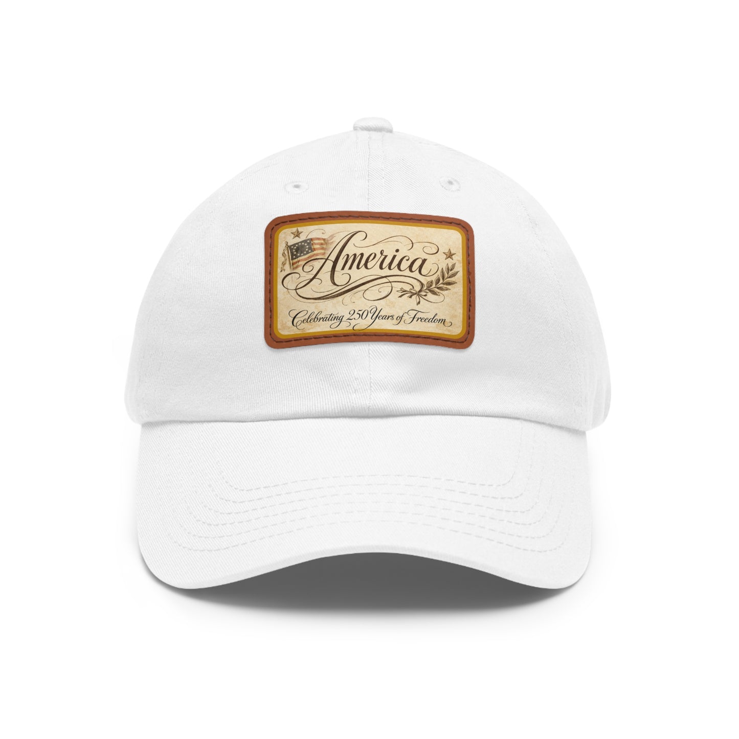 Birth of America Faux-Leather Patch Anniversary Baseball Cap