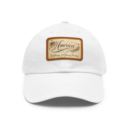 Birth of America Faux-Leather Patch Anniversary Baseball Cap