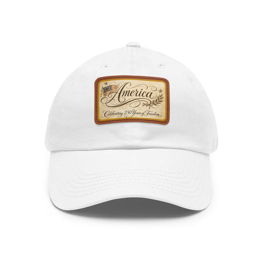 Birth of America Faux-Leather Patch Anniversary Baseball Cap