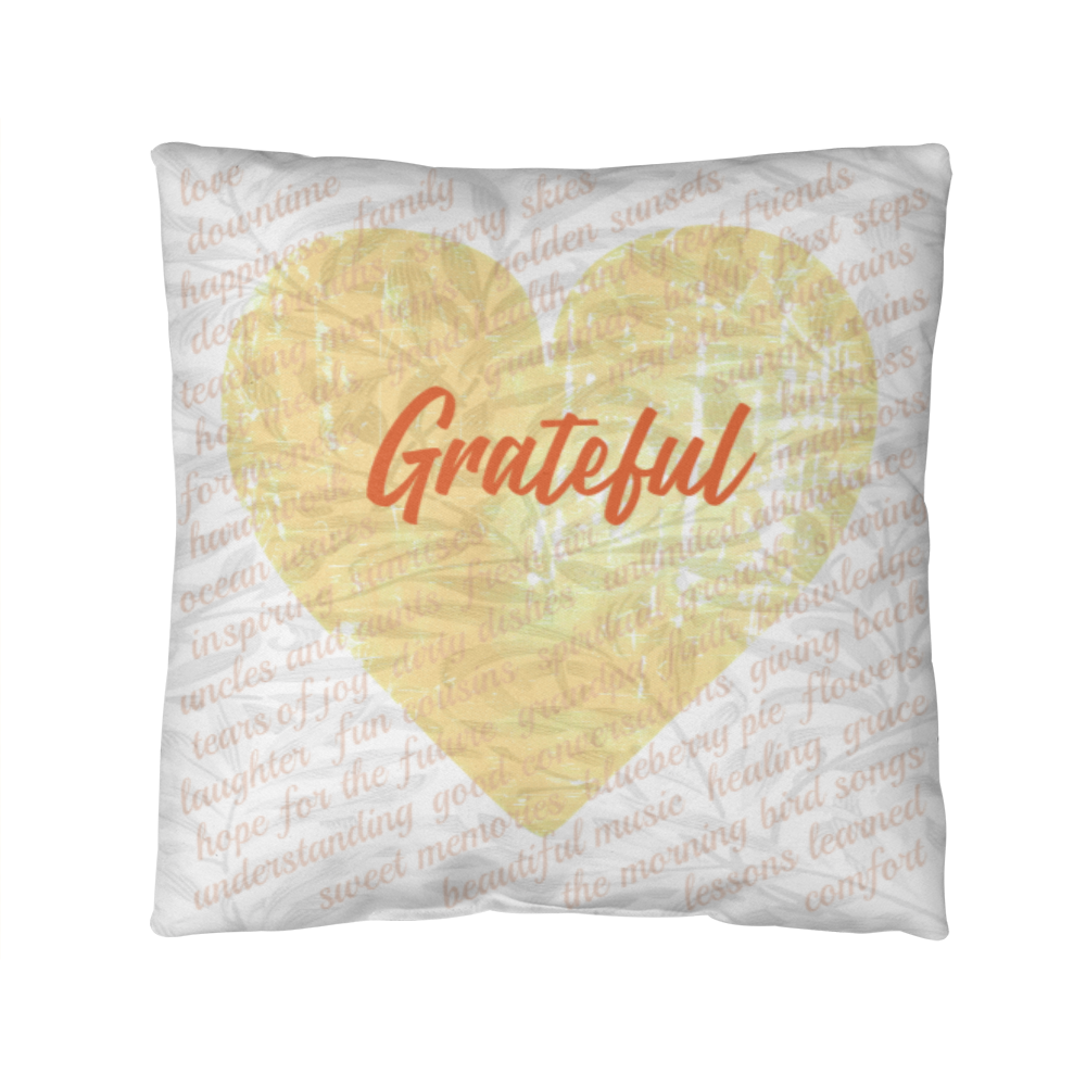 Gratitude Pillow (Vines Design)