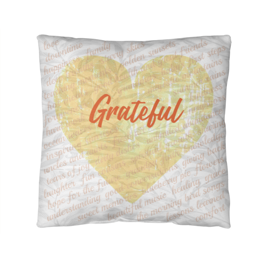 Gratitude Pillow (Vines Design)