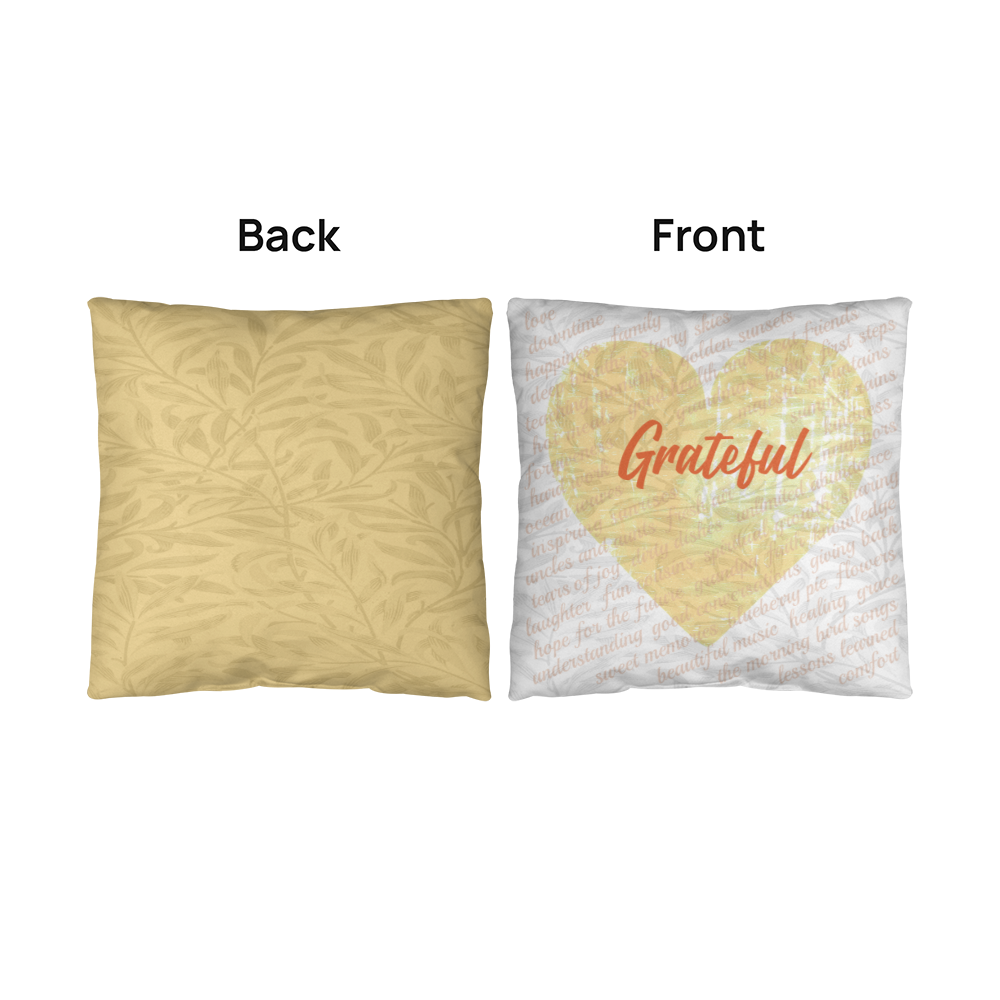 Gratitude Pillow (Vines Design)