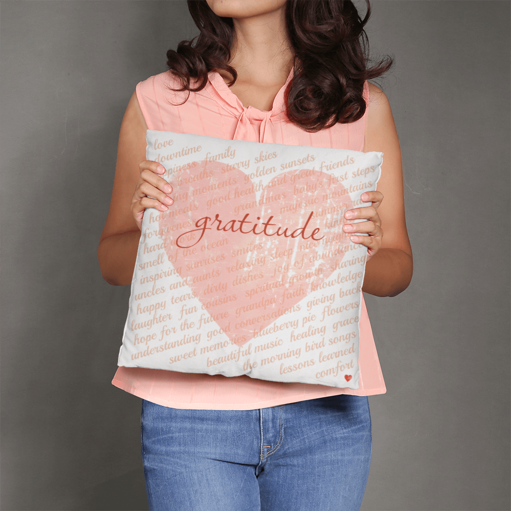 Gratitude Pillow (White Bkgd)