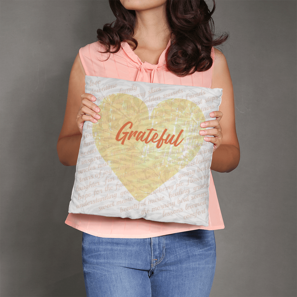 Gratitude Pillow (Vines Design)