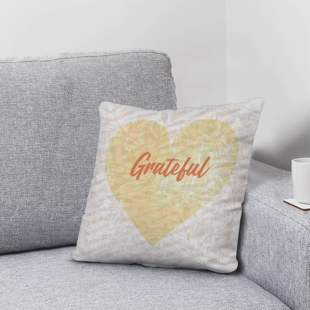 Gratitude Pillow (Vines Design)