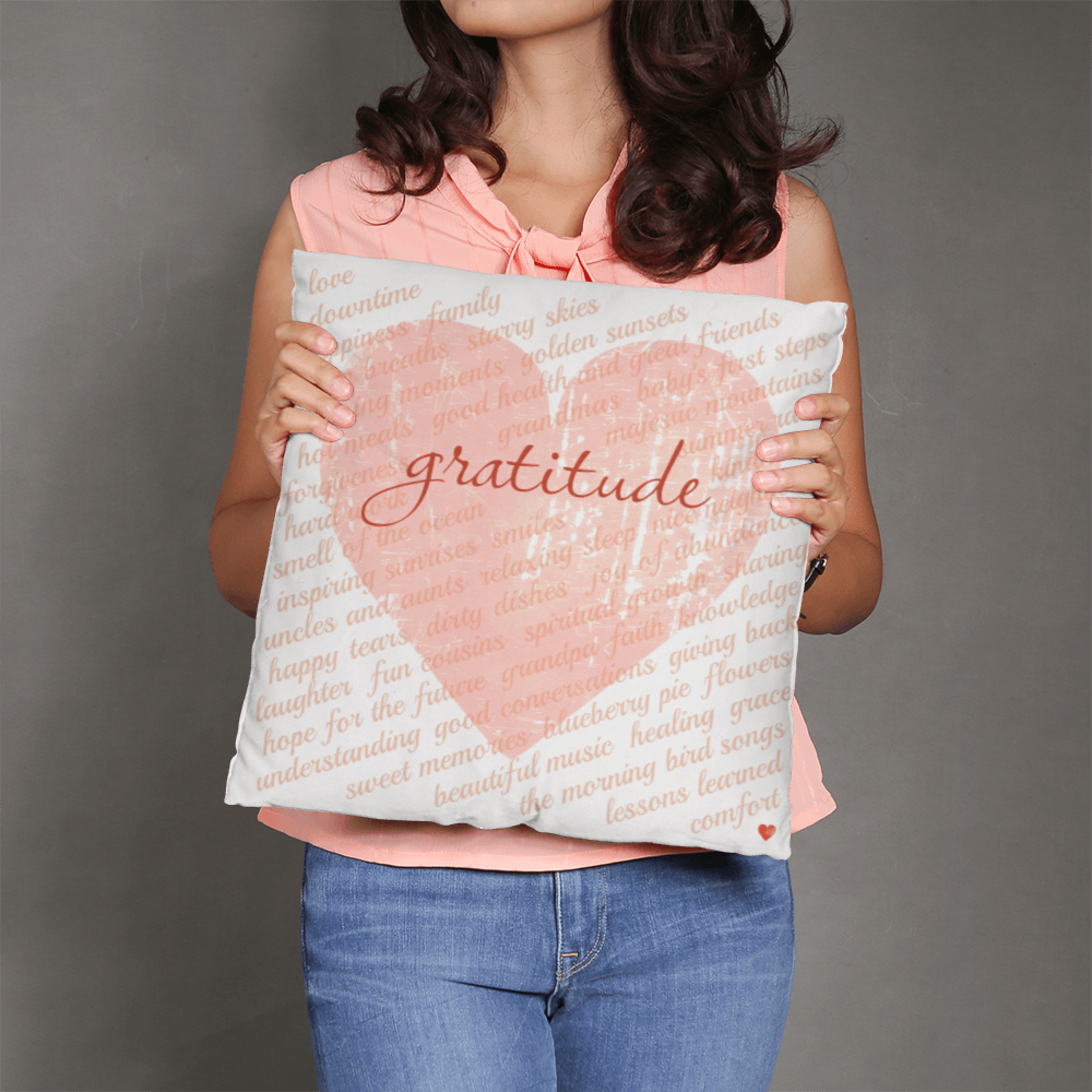 Gratitude Pillow (White Bkgd)