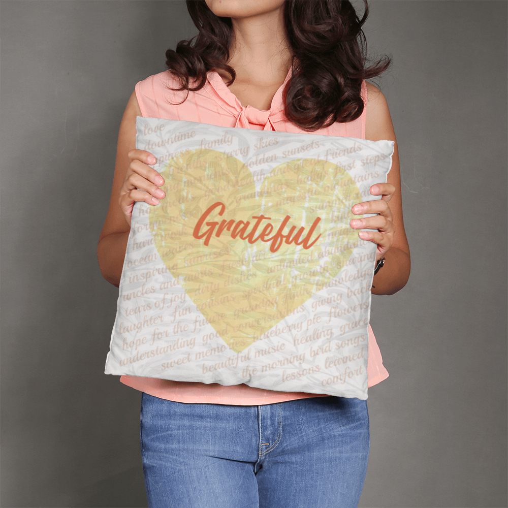 Gratitude Pillow (Vines Design)