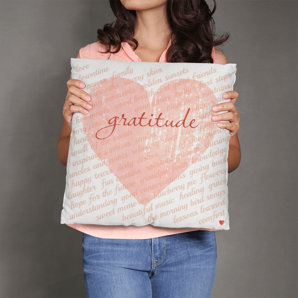 Gratitude Pillow (White Bkgd)