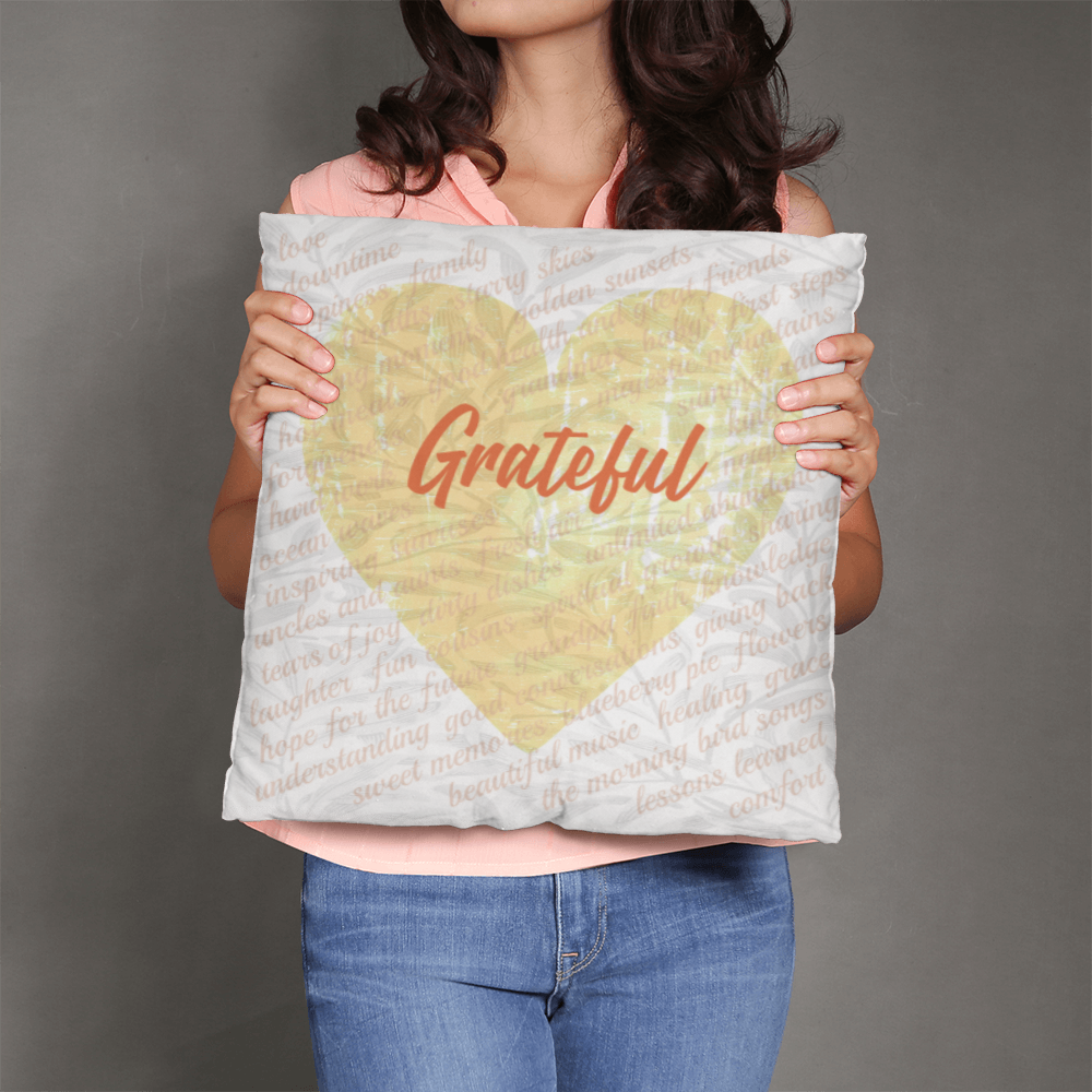 Gratitude Pillow (Vines Design)