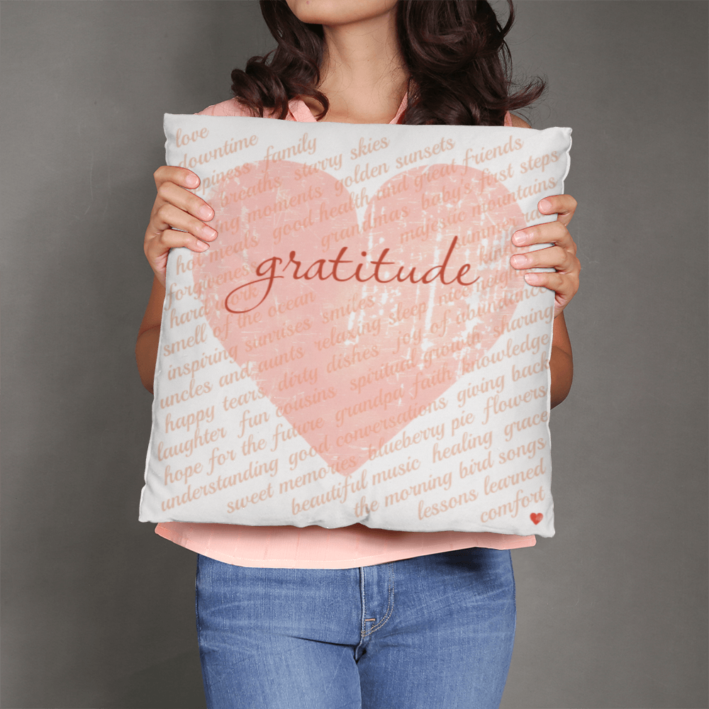Gratitude Pillow (White Bkgd)