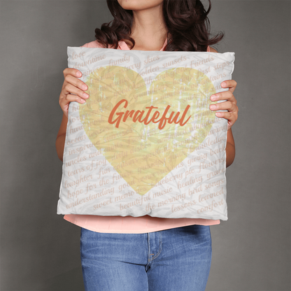 Gratitude Pillow (Vines Design)