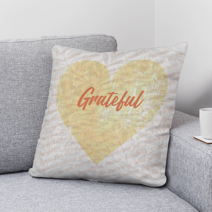 Gratitude Pillow (Vines Design)