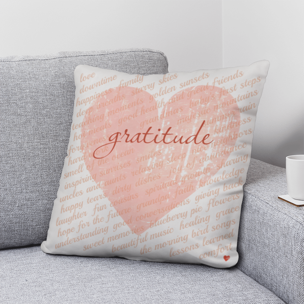 Gratitude Pillow (White Bkgd)