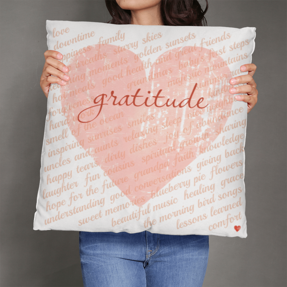 Gratitude Pillow (White Bkgd)