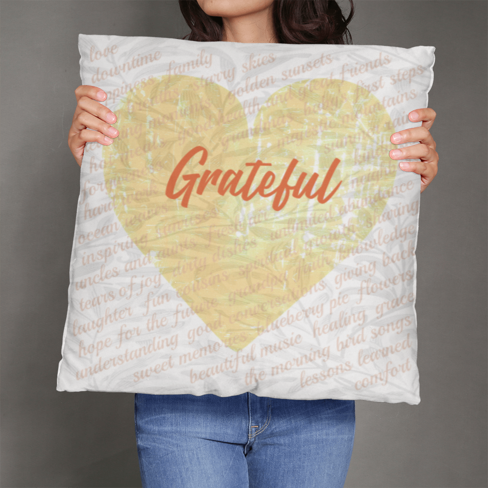 Gratitude Pillow (Vines Design)